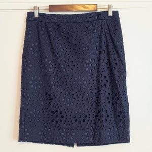 J.Crew Eyelet Pencil Skirt